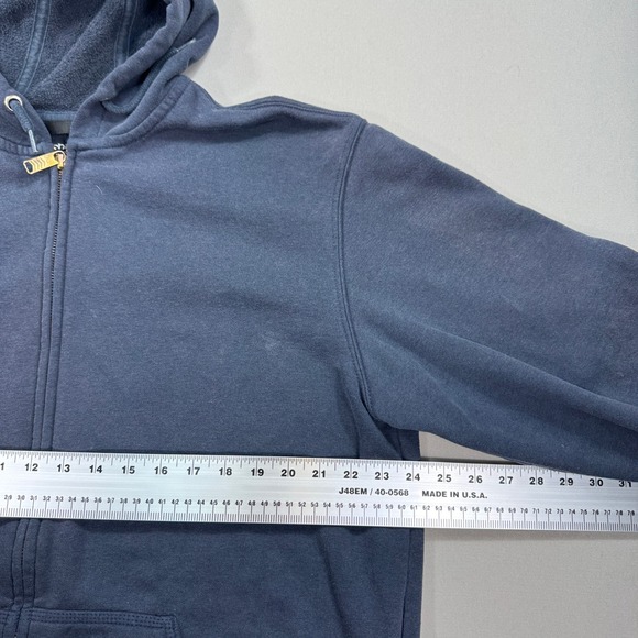 Carhartt Hoodie Mens XL Navy Blue Zip Up Fleece Loose Fit Heavyweight Sweatshirt - Picture 4 of 9